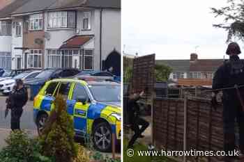 Shocking footage shows armed police searching Queensbury roads after 'gun sighting'