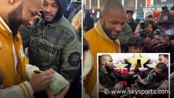 Benn won't be amused!! | Eubank MOBBED as he signs egg carton