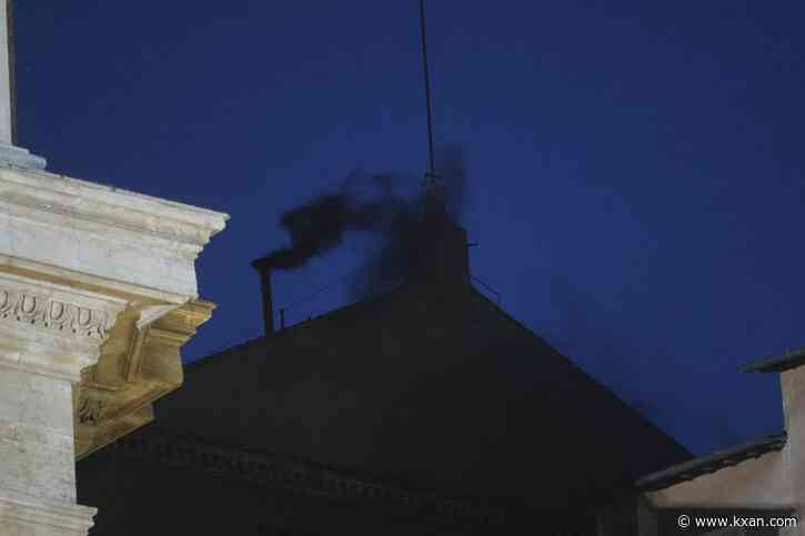 Black smoke rises from Sistine Chapel chimney, conclave doesn't elect pope in first vote