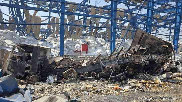 Vrachtwagen vol hulpgoederen uit Uden door brand verwoest in Iran