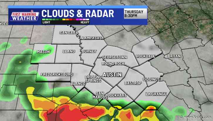 A few showers or storms south on Thursday