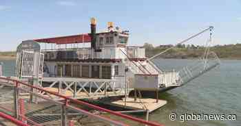 Saskatchewan riverboat docked indefinitely due to low water levels, sand buildup