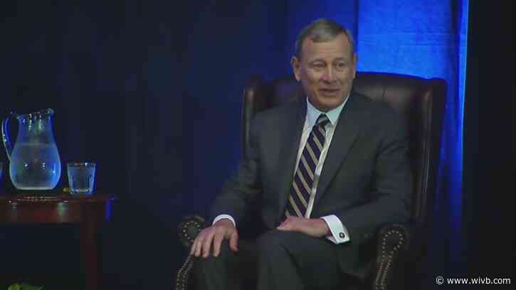 Supreme Court Chief Justice John Roberts speaks at Buffalo event