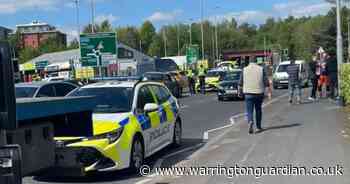 Police and ambulance called to crash near major roundabout
