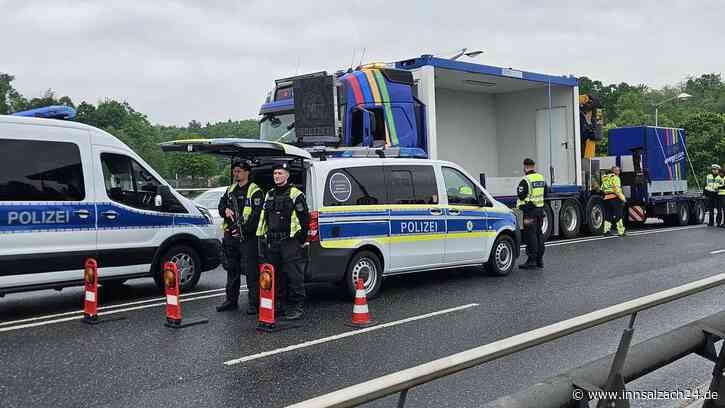 Rückkehr der 24-Stunden-Kontrollen an der Saalachbrücke zwischen Freilassing und Salzburg
