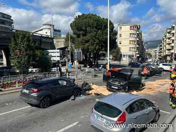 Spectaculaire carambolage à la sortie de la voie rapide de Nice, au moins 8 blessés dont 3 graves