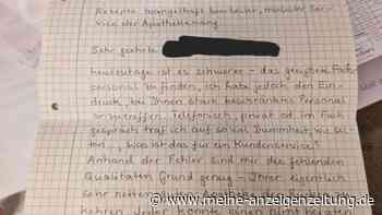 „So viel Dummheit wie selten“: Apotheken-Kundin macht sich mit handgeschriebener Beschwerde zum Gespött