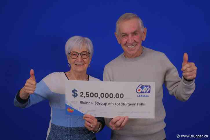 Sturgeon Falls duo win $2.5 million in Lotto 6/49 Classic Jackpot