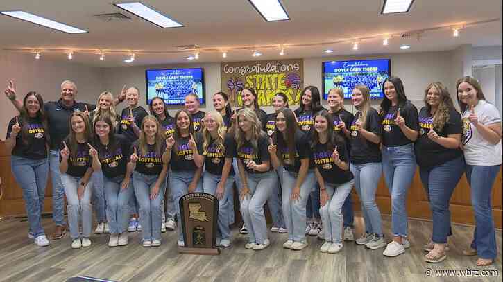 Doyle softball presented a Key to the City after claiming state championship