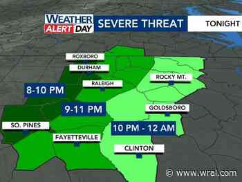WRAL Weather Alert Day: Storms moving through Cumberland & Wake counties, wet commute ahead