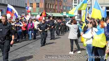 Russen und Ukrainer treffen bei Demos in Augsburg aufeinander