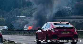 Road partially blocked after vehicle fire in Ringwood