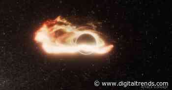 Hubble observes a rogue black hole devouring a star