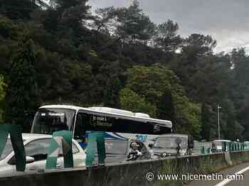 Un accident provoque des bouchons sur la pénétrante Cannes-Grasse, momentanément coupée