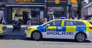 Man rushed to hospital with leg injury after crash on busy Southall road
