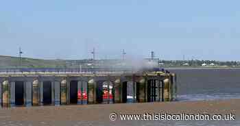 RECSP after emergency services tackle fire at Erith Pier