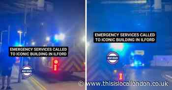 Police surround abandoned landmark Ilford building after 'group seen on roof'