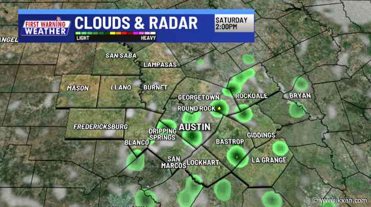 Spotty showers today and Saturday before summer heat