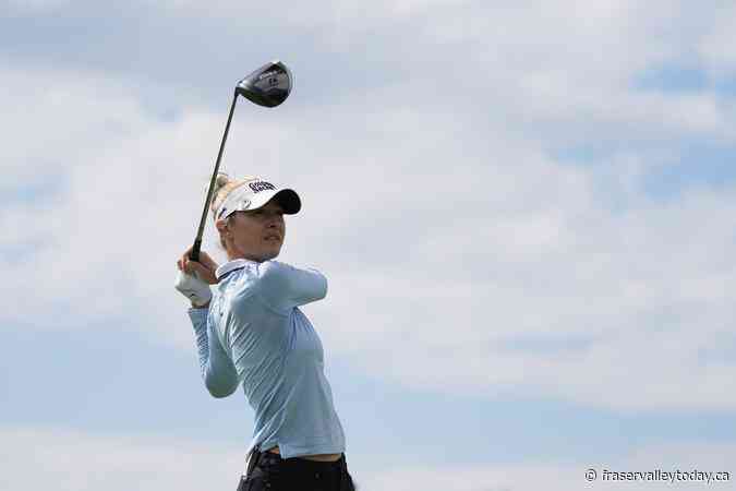Nelly Korda makes late run of birdies at Liberty National and shares the lead