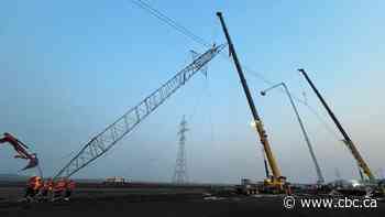 Tractor collides with Manitoba Hydro tower, temporarily cutting capacity on major transmission lines