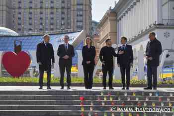 European leaders arrive in Kyiv amid push for 30-day ceasefire