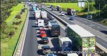 Long delays on M6 northbound after car ends up on roof in two-vehicle crash