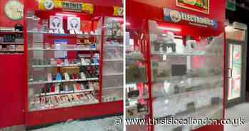 Phones, tablets and cameras stolen from Wembley shop with glass shattered