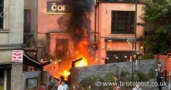 Pub garden evacuated after fire breaks out in Bath