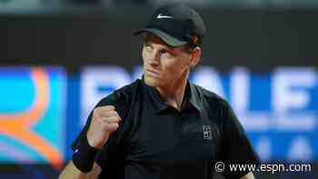 Sinner returns from ban with win at Italian Open