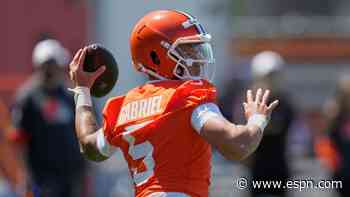 Browns QB Gabriel embracing addition of Sanders