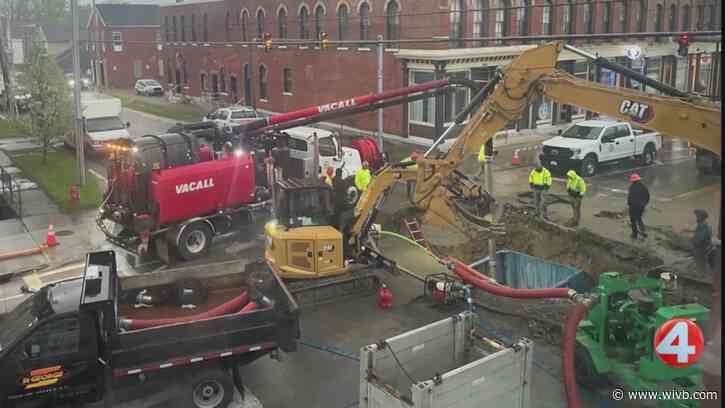 Enormous sinkhole in Dunkirk is repaired