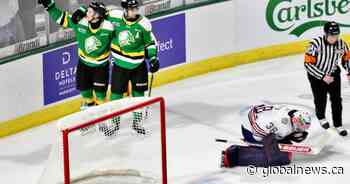 5 points from Easton Cowan as London Knights win Game 2 of OHL Championship Series