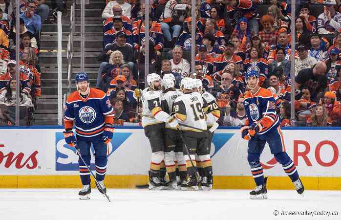 Golden Knights beat the buzzer to stun Oilers 4-3, trim series deficit to 2-1