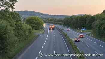 Umleitung auf der A39: Betonbrocken fallen von Brücke