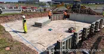 Work to create massive new structure close to M62 in Warrington under way