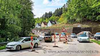 12. Mai sollte Schluss sein mit Stau, aber...: Radweg-Baustelle an Altburger Straße in Calw wird später fertig