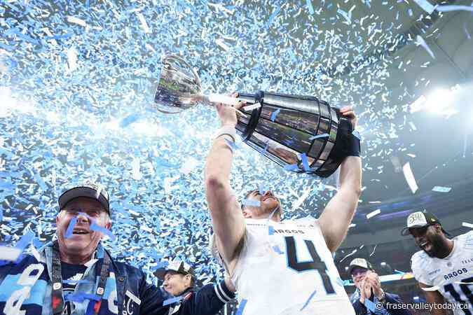 ’24 Grey Cup MVP Arbuckle in competition for Argos backup job
