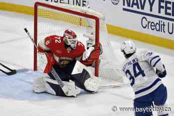 Bobrovsky stops 23 shots, Panthers blank Leafs 2-0 to tie series at two games apiece