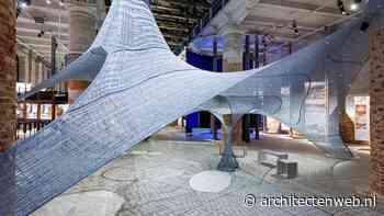 3D gebreid textiel van SO-IL vormt ruimtelijk web in Venetiaanse Arsenale