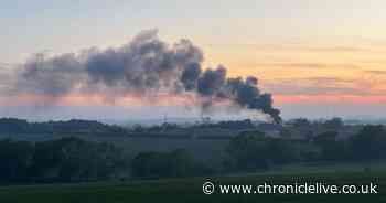 Hartlepool farm fire sees smoke billow across skyline