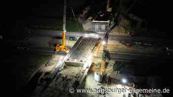 Erster Einhub bei A7-Sperrung: Neue Brücke zwischen Holzheim und Finningen nimmt Form an