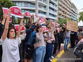 "Sous les écrans, la dèche", les précaires du cinéma manifestent face au Palais des Festivals de Cannes