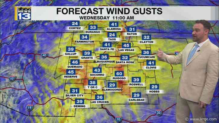 Strong winds continue across New Mexico