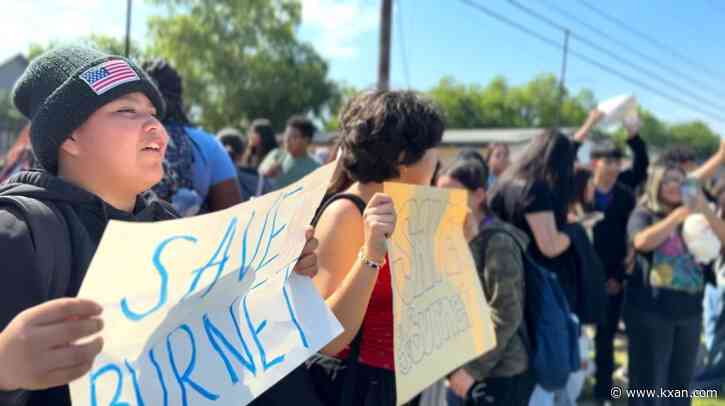 Protest at Burnet Middle connected to potential loss of teachers, administrators