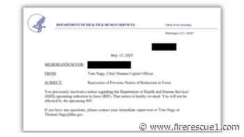HHS revokes cutbacks to NIOSH programs focused on firefighter health and safety