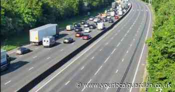M25 near Surrey remains CLOSED after lorry crash causes fuel spill and major delays