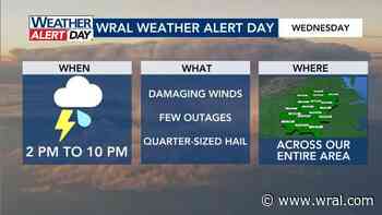 WRAL Weather Alert Day: Wet and stormy pattern continues Wednesday, strong winds possible