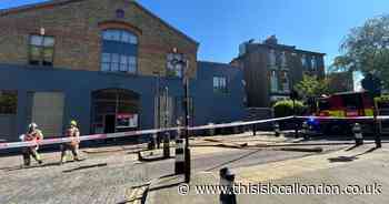 Fire damage at Tufnell Park warehouse currently under refurbishment