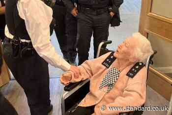 Care home resident, 97, ‘arrested’ in birthday surprise