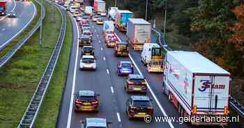 Flinke file op de A50 door kapotte vrachtwagen